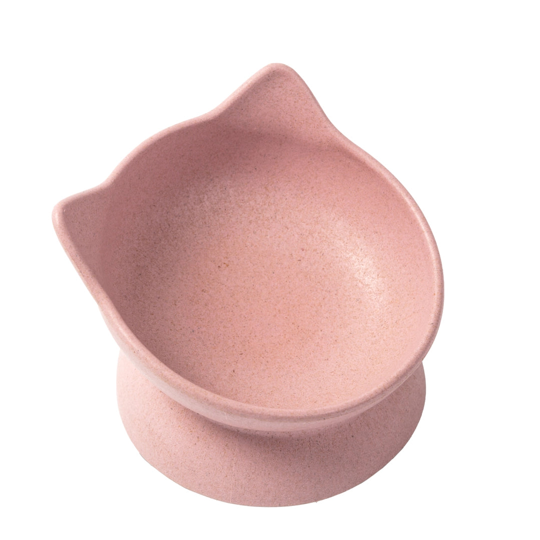 Park Life Designs Pink Archie Bamboo Fiber Tilt Cat Bowl