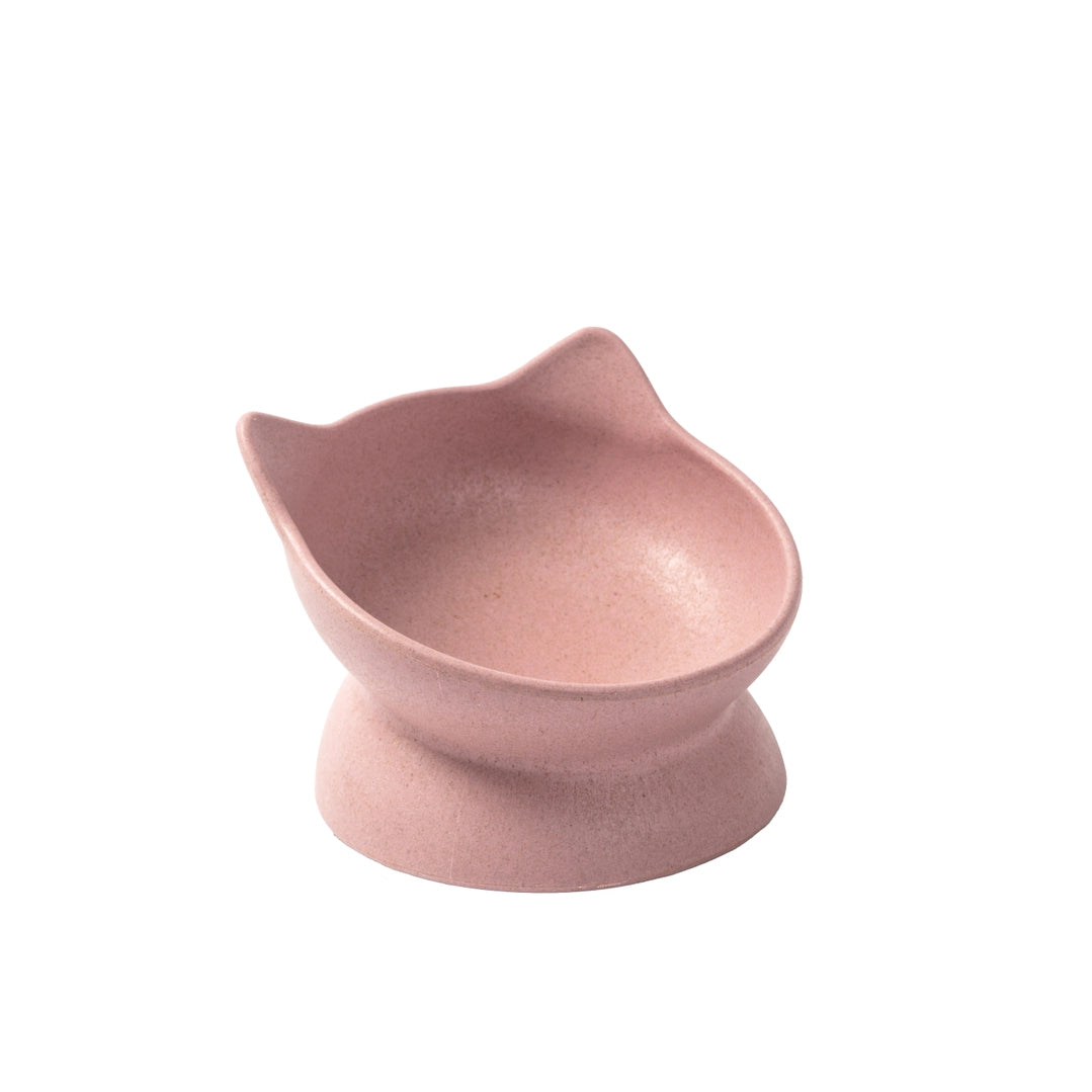 Park Life Designs Pink Archie Bamboo Fiber Tilt Cat Bowl