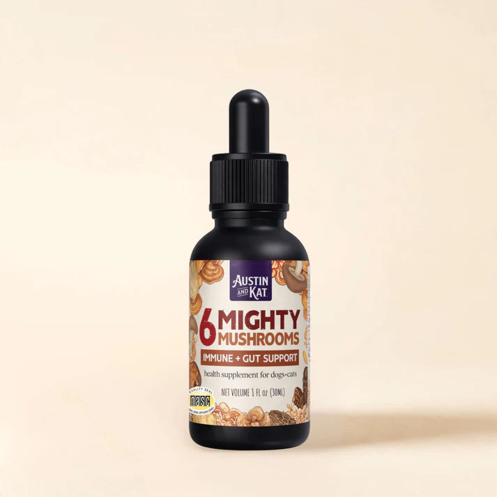 Austin & Kat 6 Mighty Mushrooms Extract Tincture Supplement 1oz
