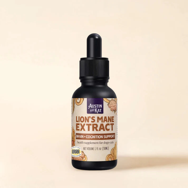 Austin & Kat Lion's Mane Mushroom Extract Tincture Supplement 1oz