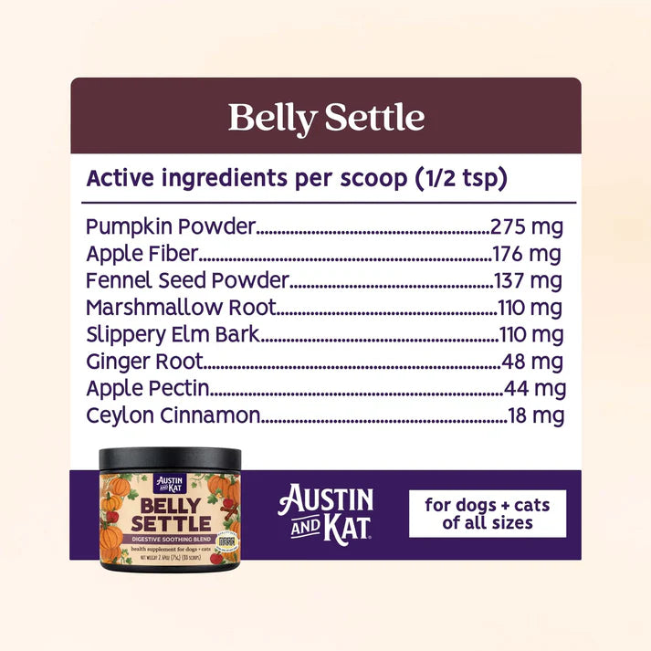 Austin & Kat Belly Settle Powder for Dogs 75g