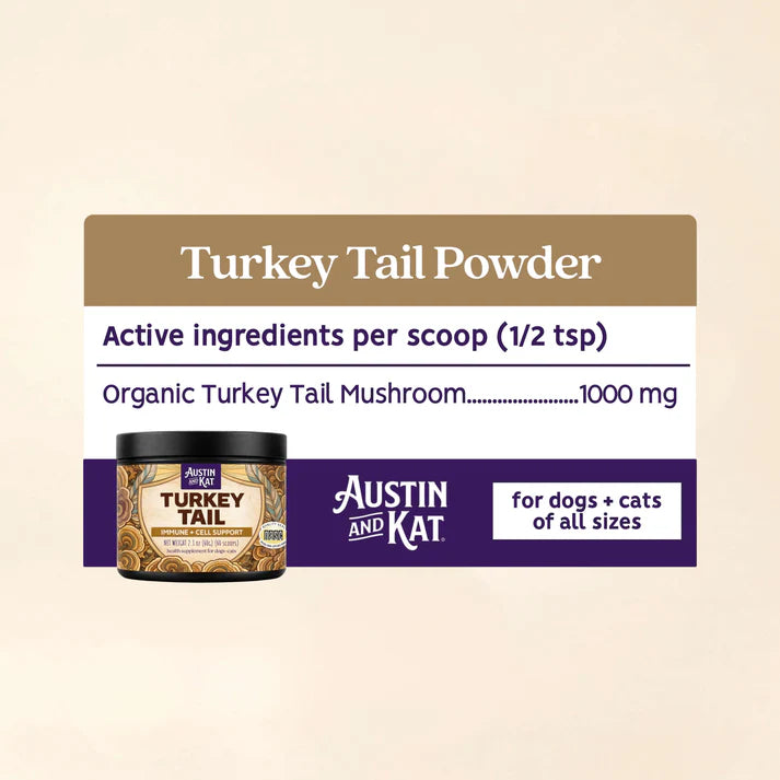 Austin & Kat Turkey Tail Mushroom Powder Supplement 60g