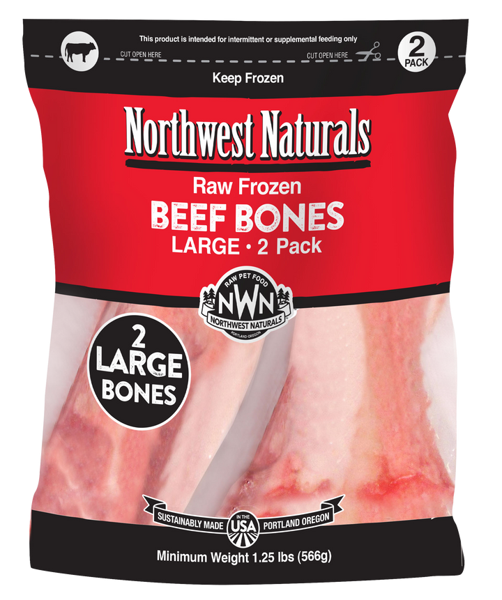 Northwest Naturals Frozen Beef Bones for Dogs Large 6-8" 2 count