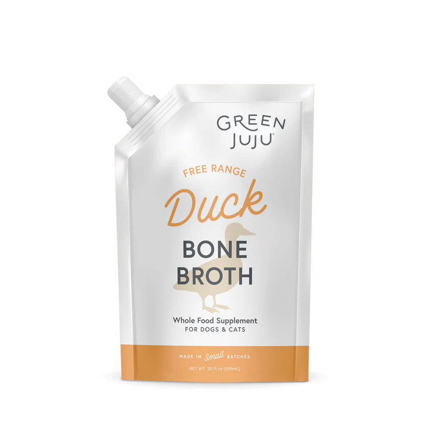 Green Juju Duck Bone Broth Frozen Nutrient-Dense Topper for Dogs and Cats 20oz