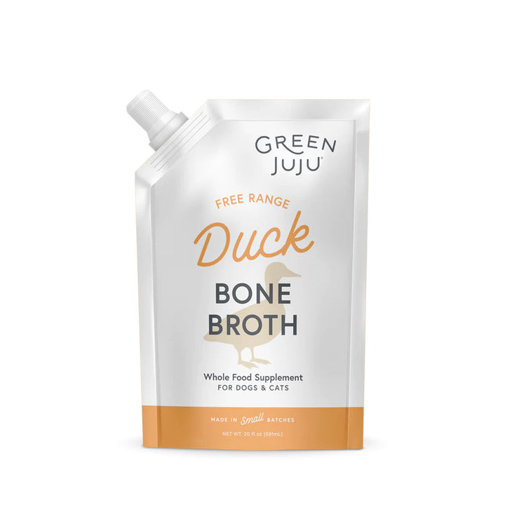 Green Juju Duck Bone Broth Frozen Nutrient-Dense Topper for Dogs and Cats 20oz