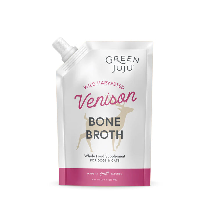 Green Juju Venison Bone Broth Frozen Nutrient-Dense Topper for Dogs and Cats 20oz