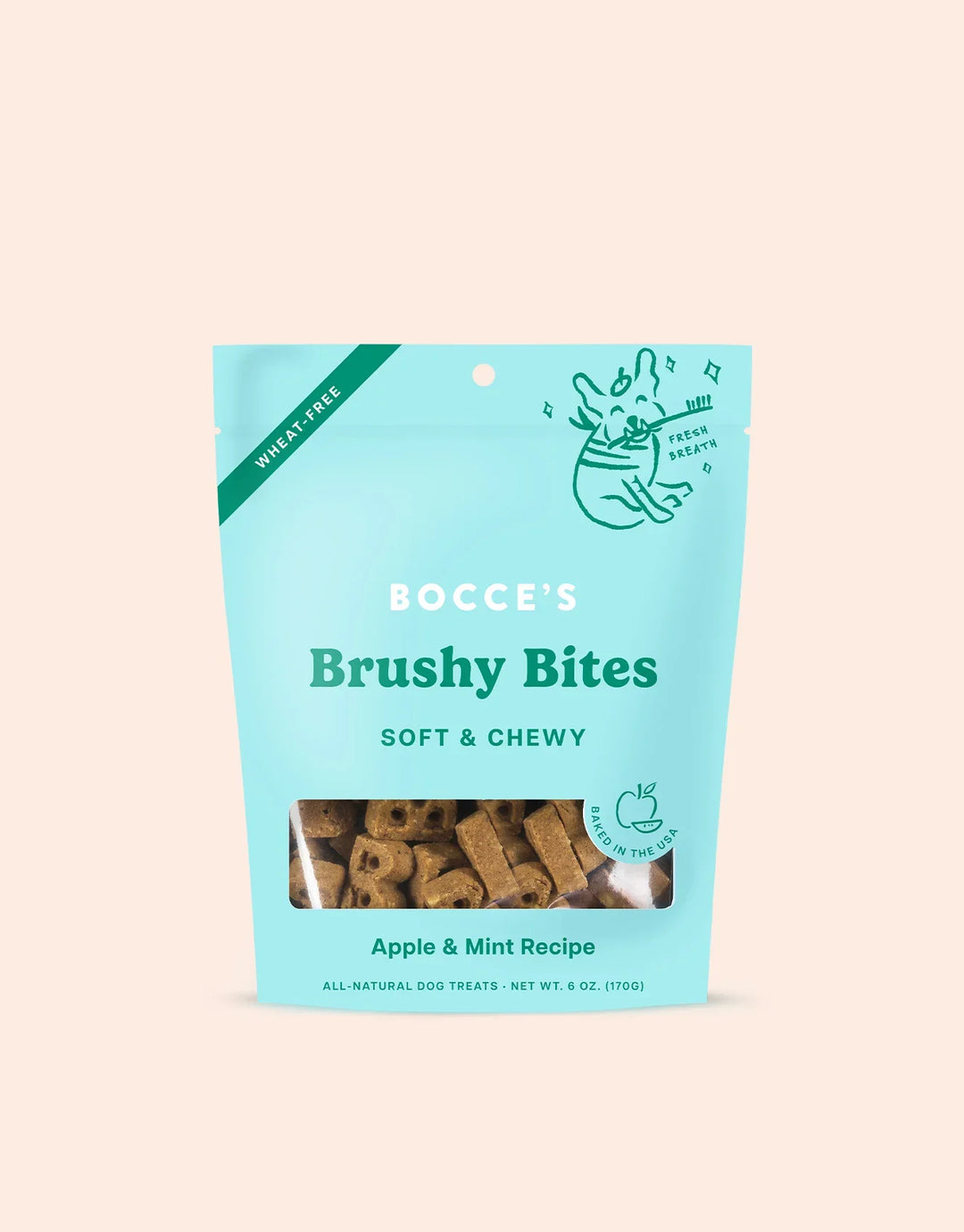 Bocce's Bakery Brushy Mint Bites 6oz