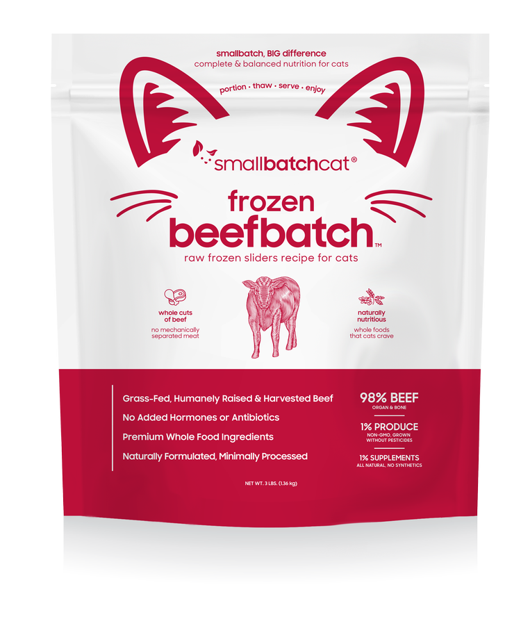 Smallbatch Frozen Beef Sliders 3lb for Cats