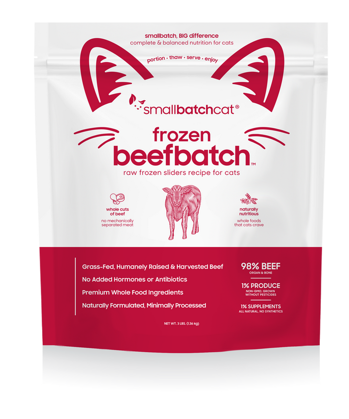 Smallbatch Frozen Beef Sliders 3lb for Cats