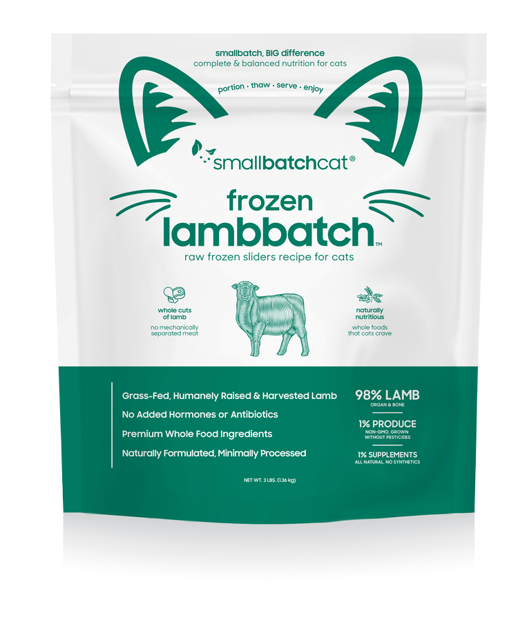 Smallbatch Frozen Lamb Sliders 3lb for Cats