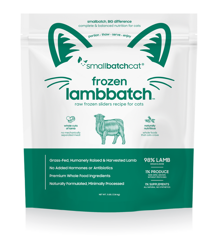 Smallbatch Frozen Lamb Sliders 3lb for Cats