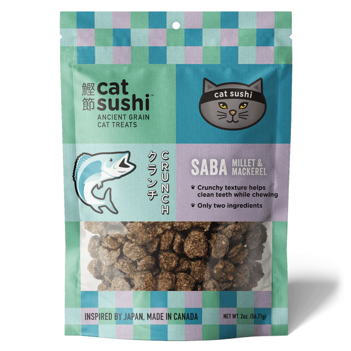 Earthly Cat Sushi Crunchy Saba Millet and Mackerel Treats 2oz