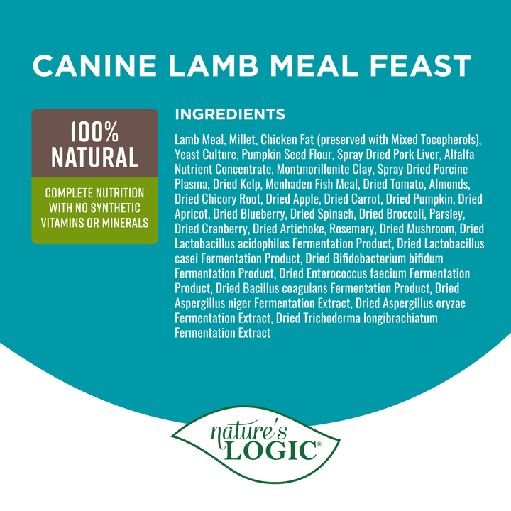 Nature's Logic Canine Lamb Meal Feast All Life Stages Dry Dog Food 4.4lb