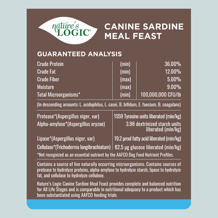 Nature's Logic Canine Sardine Meal Feast All Life Stages Dry Dog Food 4.4lb