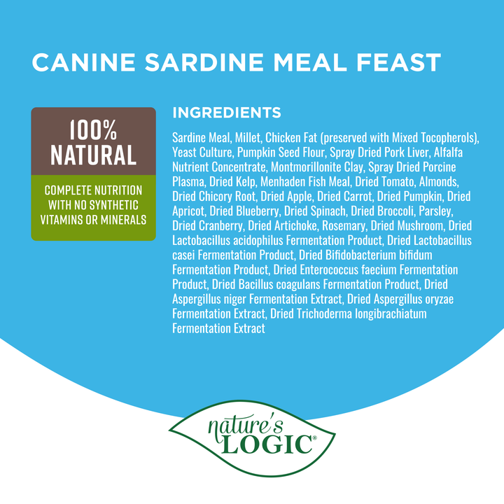 Nature's Logic Canine Sardine Meal Feast All Life Stages Dry Dog Food 4.4lb