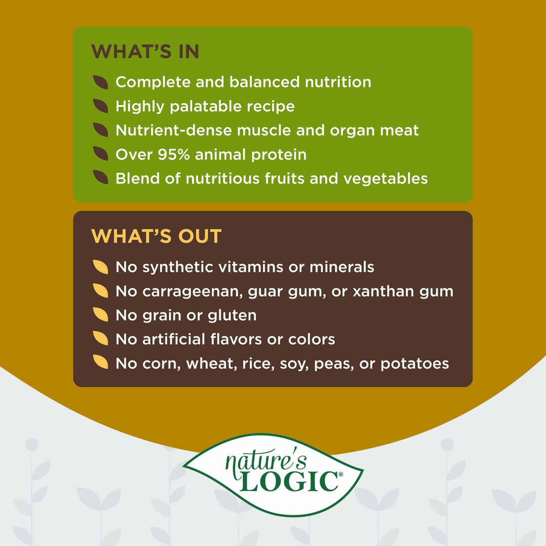 Nature's Logic Chicken Feast All Life Stages Grain Free Canned Wet Dog Food 13.2oz