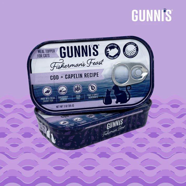 Gunni's Herring and Cod & Capelin Recipe Food Topper For Cats 3oz