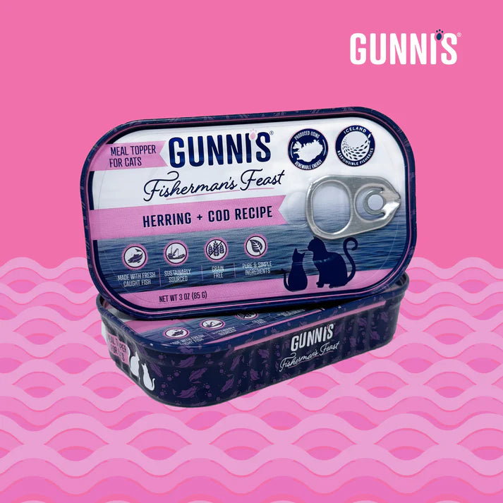 Gunni's Herring and Cod Recipe Food Topper For Cats 3oz