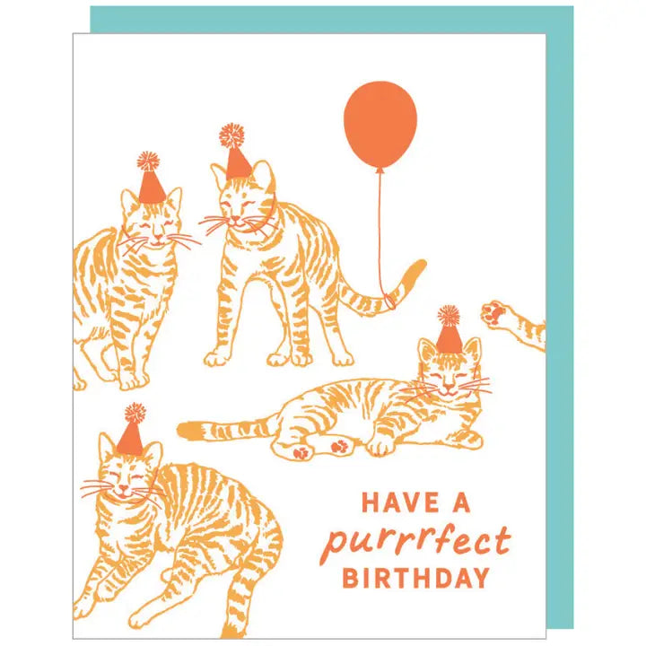 Cat Party Birthday Card