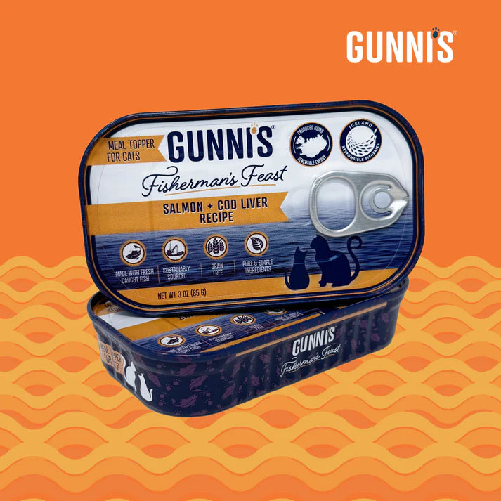 Gunni's Salmon and Cod Liver Recipe Food Topper For Cats 3oz