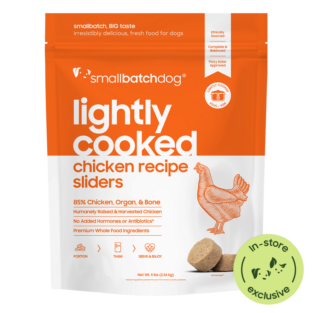 Smallbatch Frozen Lightly Cooked Chicken Dog Food 5lb