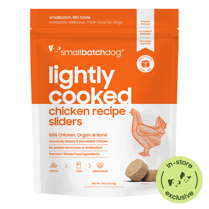 Smallbatch Frozen Lightly Cooked Chicken Dog Food 5lb