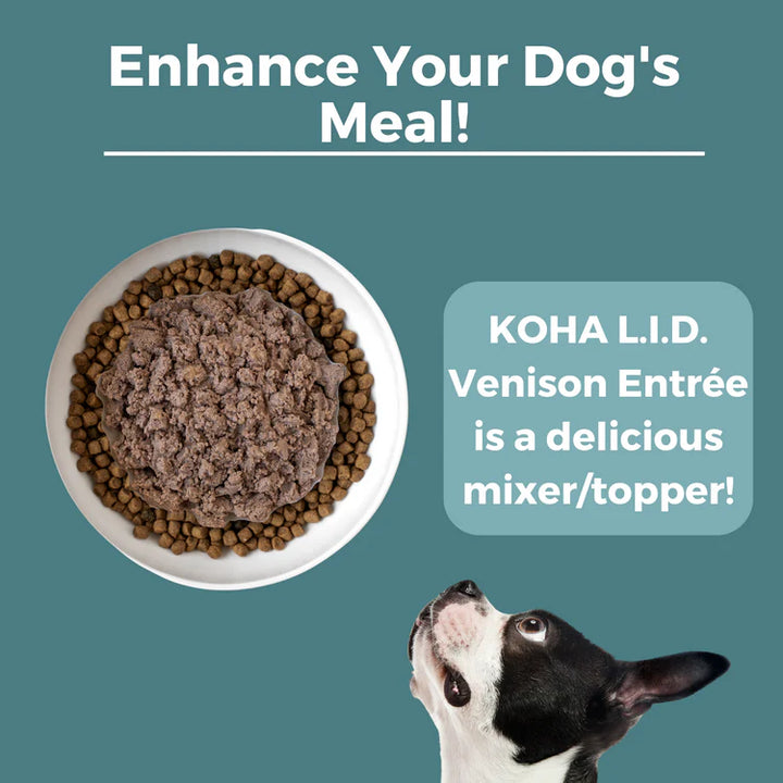 Koha Limited Ingredient Grain Free Venison Canned Wet Dog Food 13oz cans Case of 12