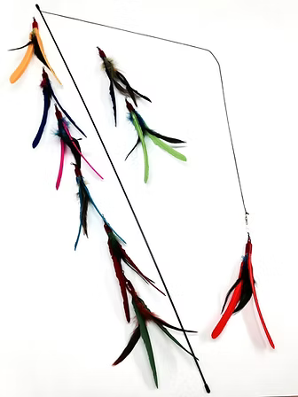 Go Cat Da Bird with Rod-Pull Apart Cat Wand Toy 36"