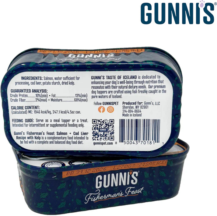 Gunni's Salmon and Cod Liver Recipe Food Topper For Dogs 4.5oz