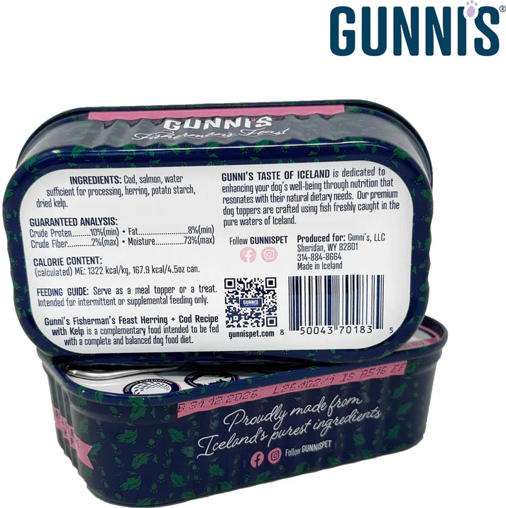 Gunni's Herring & Cod Recipe Food Topper For Dogs 4.5oz