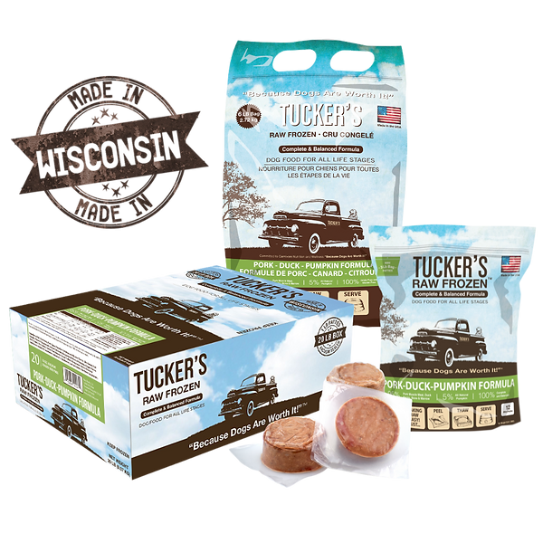 Tucker's Pork Duck & Pumpkin Frozen Raw Dog Food 20lb