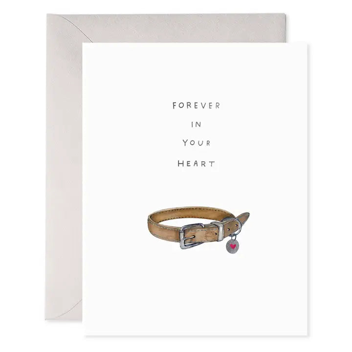E. Frances Pet Collar Dog Sympathy Greeting Card