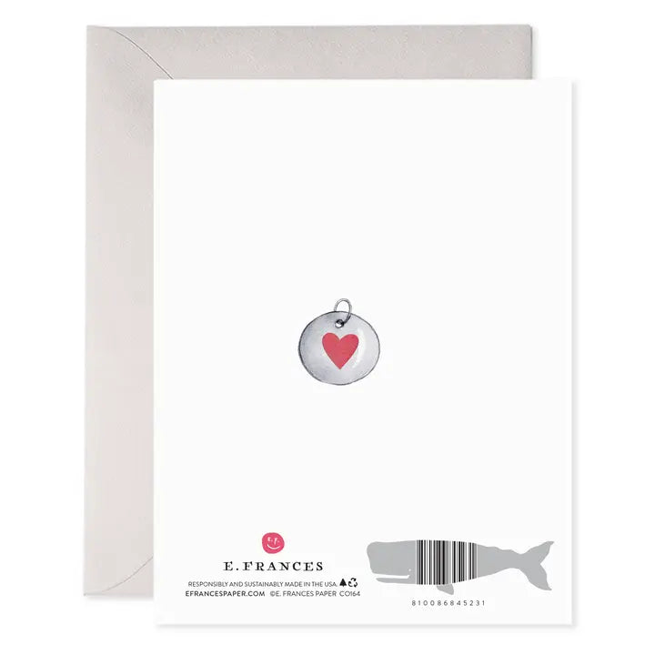 E. Frances Pet Collar Dog Sympathy Greeting Card