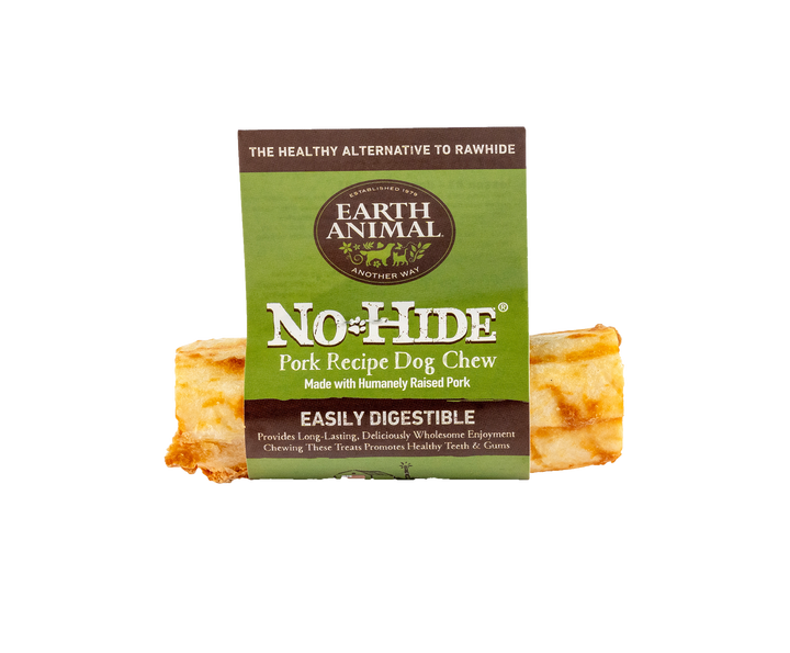 Earth Animal No-Hide Pork Roll Chew for Dogs Small 4"