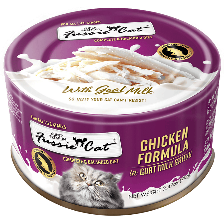 Fussie Cat Chicken in Goat Milk Canned Wet Cat Food 2.47oz - Single Can