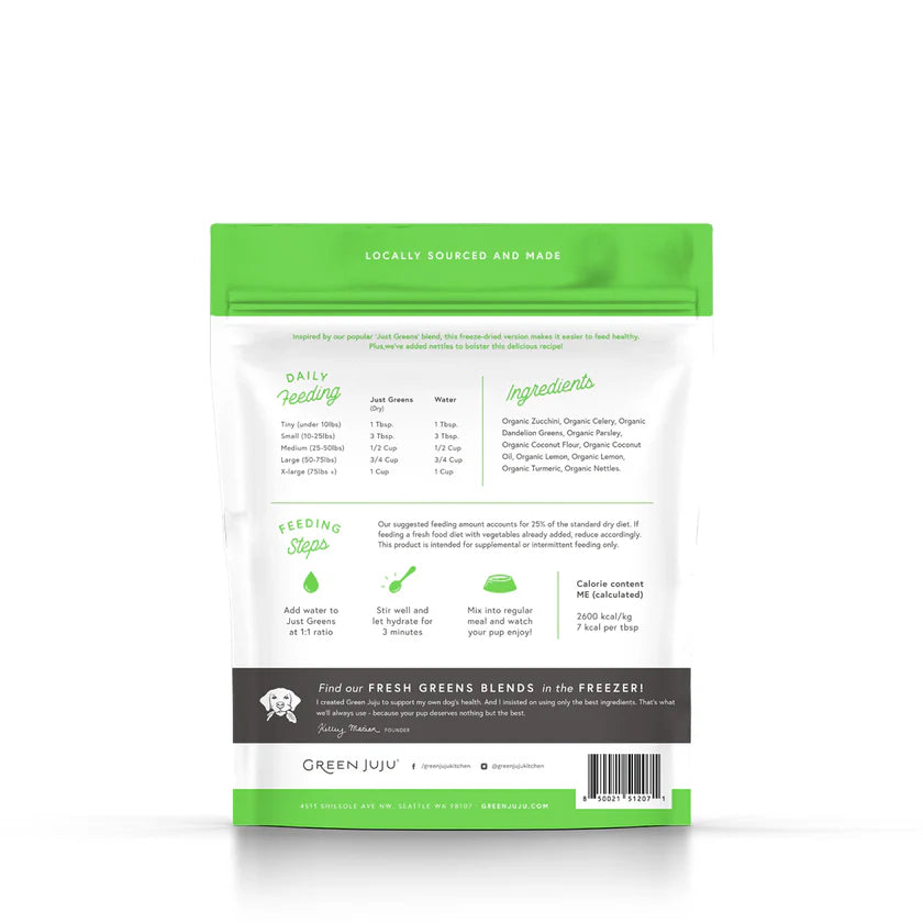 Green Juju Freeze Dried Just Greens with Nettles 1.75oz