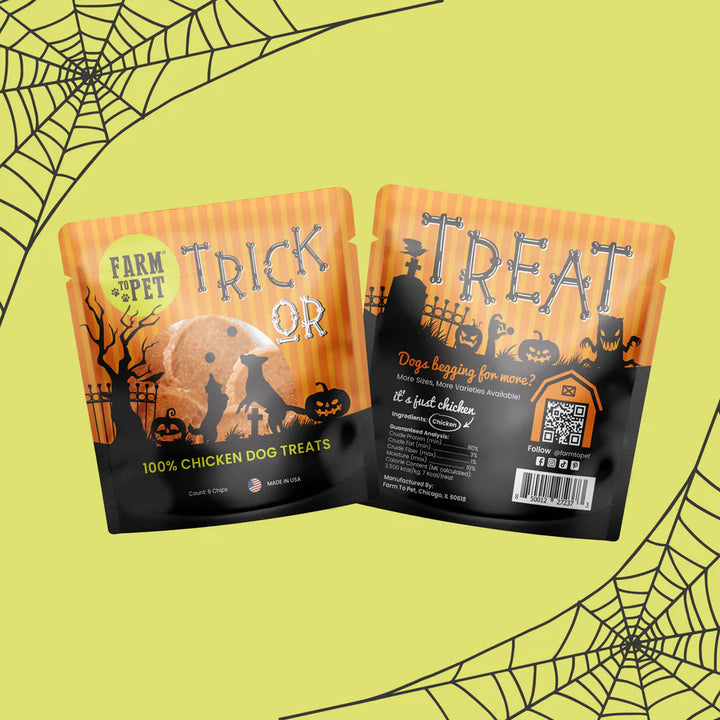 Halloween Chicken Snack Pack Treat for Dogs (6 chips)