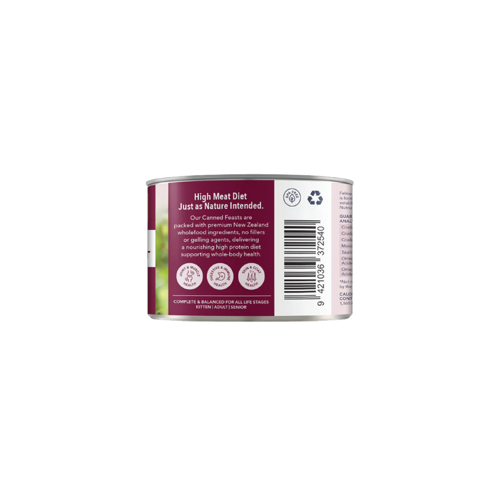 Feline Natural Grain Free Lamb & Venison Canned Wet Food for Cats 6oz