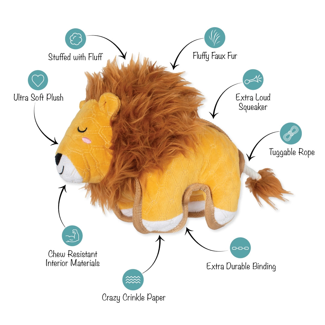 Manely Just Roaring Durable Plush Dog Toy