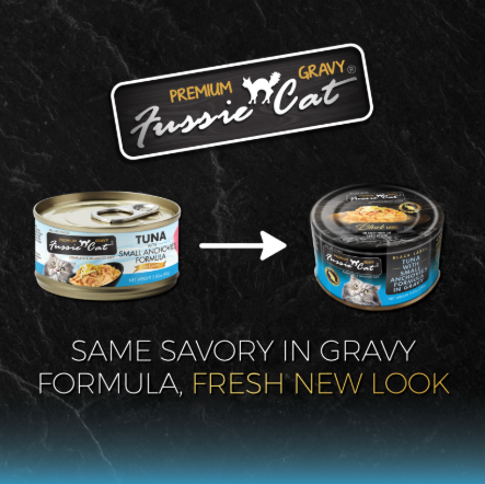 Fussie Cat Premium Tuna with Small Anchovies in Gravy Canned Wet Cat Food 2.82oz