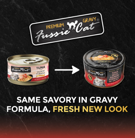 Fussie Cat Premium Tuna with Salmon in Gravy Canned Wet Cat Food 2.82oz