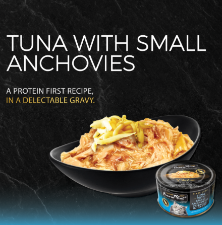 Fussie Cat Premium Tuna with Small Anchovies in Gravy Canned Wet Cat Food 2.82oz