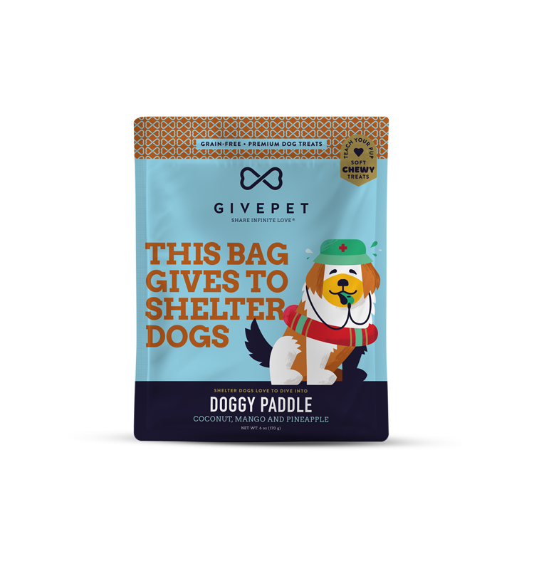 Give Pet Doggy Paddle Soft and Chewy Dog Treats