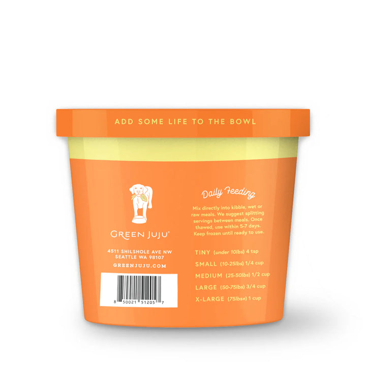Green Juju Golden Blend Frozen Vegetable Nutrient-Dense Topper for Dogs and Cats 30oz