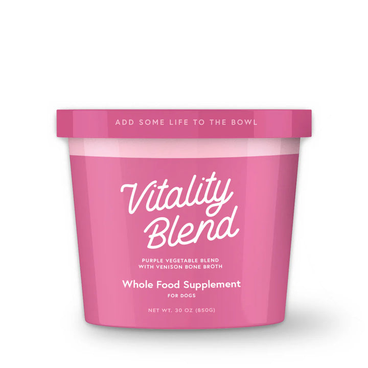 Green Juju Vitality Blend Frozen Vegetable Nutrient-Dense Topper Supplement for Dogs and Cats 30oz