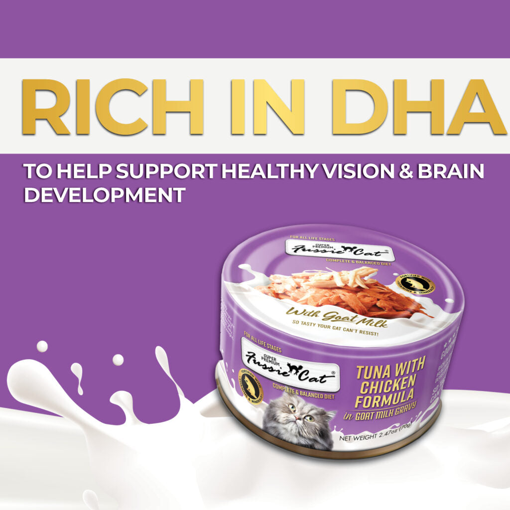 Fussie Cat Tuna with Chicken in Goat Milk Canned Wet Cat Food 2.47oz - Single Can