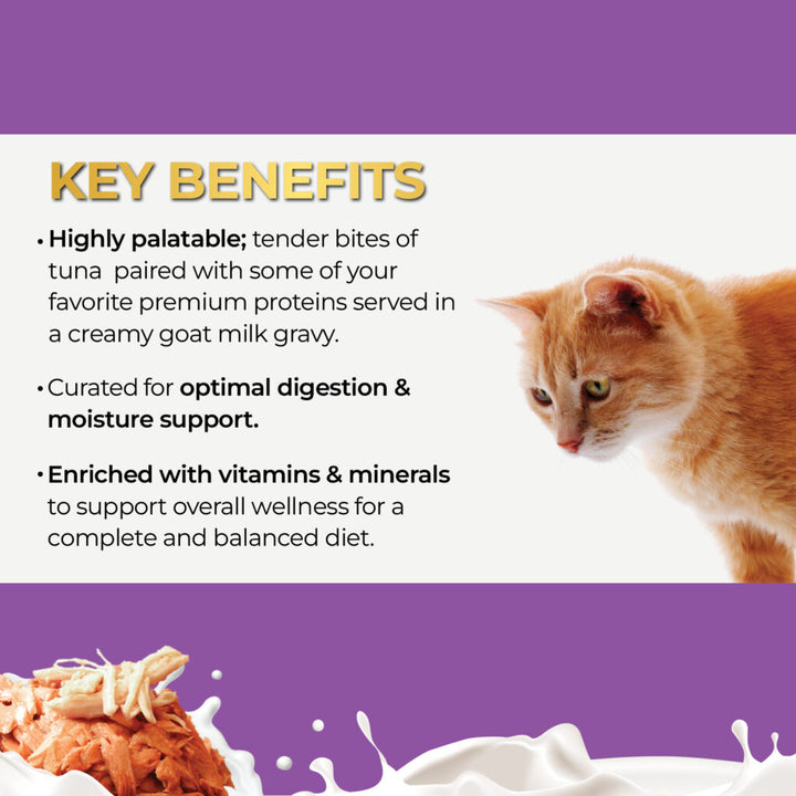 Fussie Cat Tuna with Chicken in Goat Milk Canned Wet Cat Food 2.47oz - Single Can