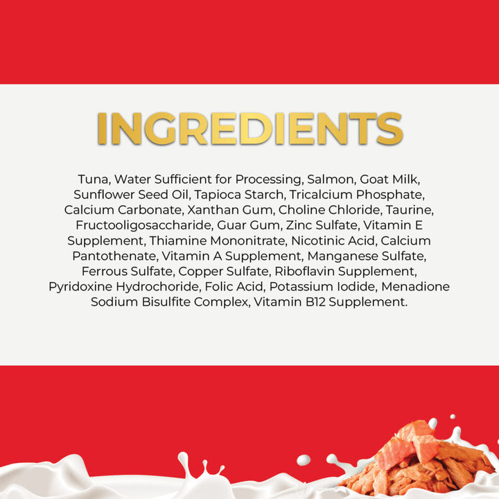 Fussie Cat Tuna Salmon in Goat Milk Gravy Canned Wet Cat Food 2.47oz - Single Can