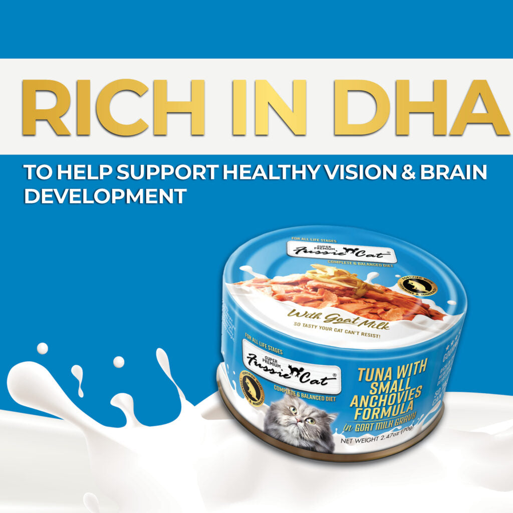 Fussie Cat Tuna with Small Anchovies in Goat Milk Gravy Canned Wet Cat Food 2.47oz - Single Can