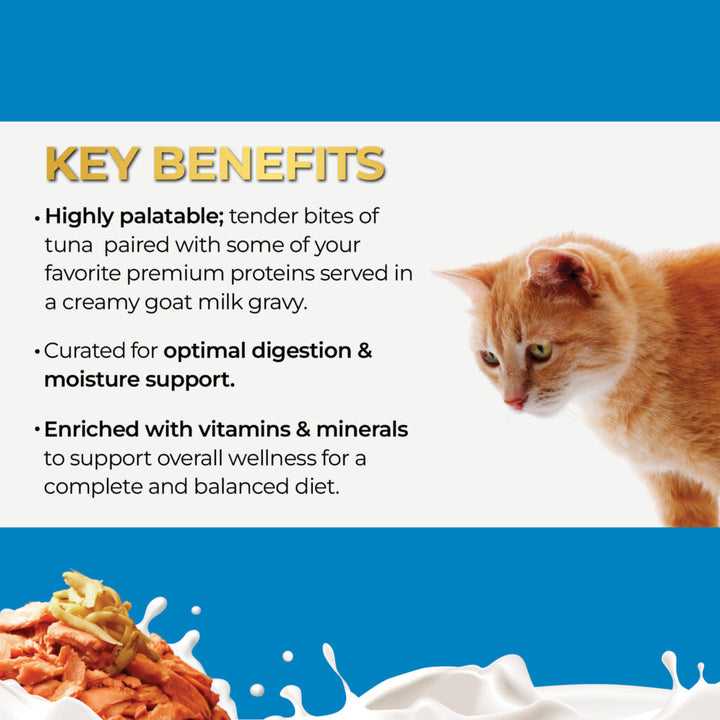 Fussie Cat Tuna with Small Anchovies in Goat Milk Gravy Canned Wet Cat Food 2.47oz - Single Can